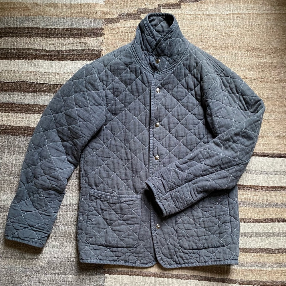 Utility Canvas Quilted Snap Jacket